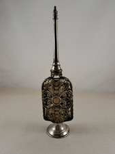 Exklusiver antiker Parfumflakon – Edles Glas mit kunstvoller Metallmontur (29 cm