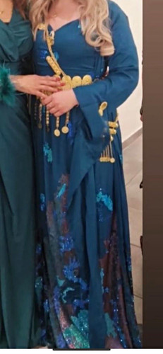 Damen abendkleid blau lang - abendkleid,