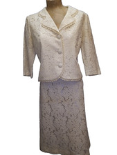 60's Cream White Rayon Lace