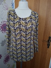 Qiero Quiero T-Shirt Größe 42 Retro Langarm grün-oliv-dunkellila