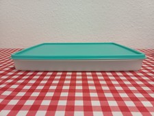 Tupperware *  Gefrierbehälter flach * transparent / grün * 1,25 l