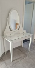 Frisiertisch Schminktisch Spiegel weiß 100x50x158 cm