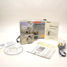 Pentax Optio 330GS 3,2 MP Silber – OVP,  – 3× Zoom, Flip-Screen, Point and shoot