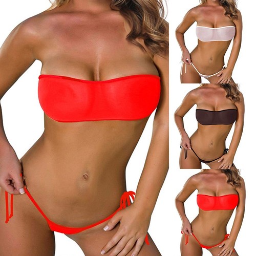 Damen sheer push bikini set - up,