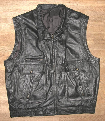 Herren lederweste outdoor - lederweste, outdoor-