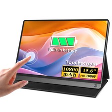 15,6" 1920x1080 Touchscreen Monitor Tragbarer USB-C-Monitor Eingebauter Akku