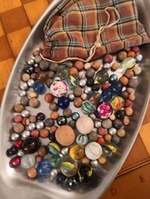 Antik Glas Murmeln Sammlung