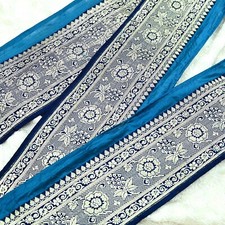 Indischer Vintage blauer Sari