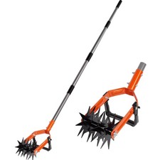 Garten Kultivator mit verstellbarem Griff 2-in-1 Handfräse Bodenlocker Werkzeug