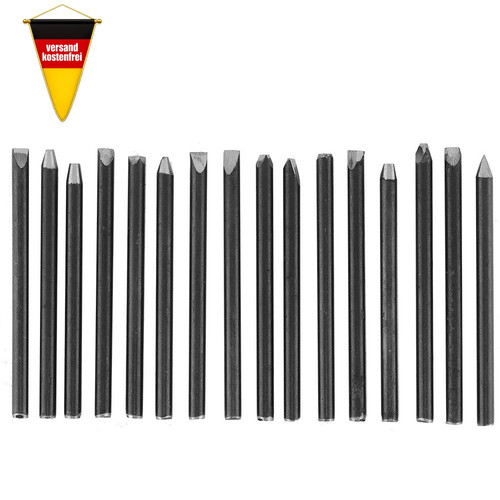 Leder punziereisen set - set, 16