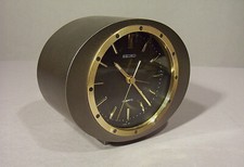 Original SEIKO Quartz Uhr Metall, Wecker, Tischuhr