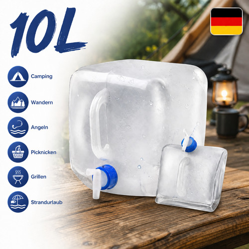 Faltbarer wasserkanister mit - faltbarer,