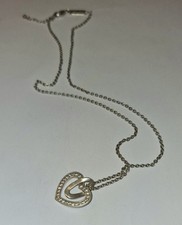 Pierre Cardin Silberkette verstellbar Herzanhänger 925er durchbrochen Zirkonia