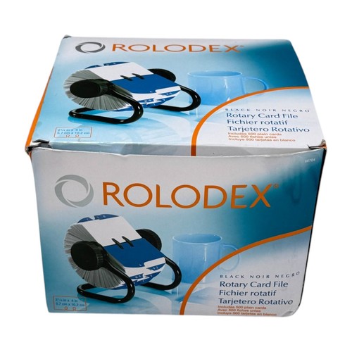 Rolodex rotary card file black - rolodex,