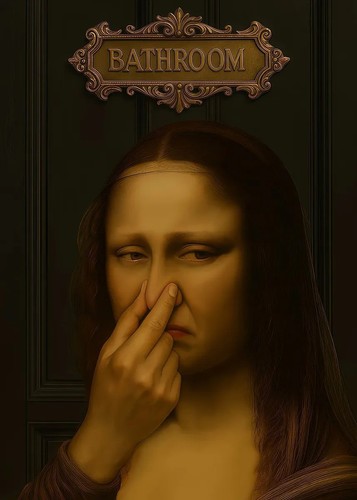 Mona lisa bathroom wandbild - mona,
