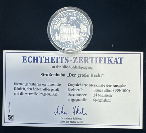 Gedenkmünze straßenbahn der - straßenbahn, "der