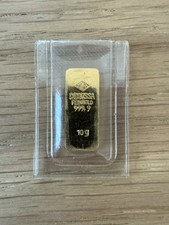 Edelmetall Feingold 999.9 10 g Degussa Barren Gold in Degussa Historisch