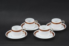 C26M19- 4x Silesia Porzellan Mokkatasse mit UT Jugendstil