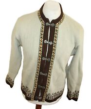 NORDSTRIKK Damen  WOLLE Strickjacke GR 42 NORWEGER ISLANDER 61CM