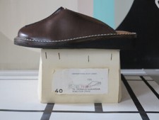 OTTER Herren Pantolette Leder Kult 70er Plateau Schuhe TRUE VINTAGE 70s NOS 40