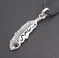 Anhänger Silber 925 Feder 3,8