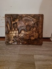 Altes wandbild gips - altes,