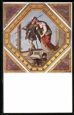 Nibelungen, Abschied Siegfrieds vor der Jagd, Ansichtskarte 