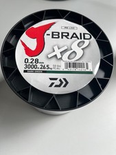 Daiwa Geflechtschnur J-Braid X8 - 8fach geflochten - 3000m - 0.28mm Durchmesser