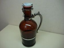 Bierseidel Glasflasche 2 Liter Bierkrug Bier Griff Zinn  Kneipe Dekoration alt