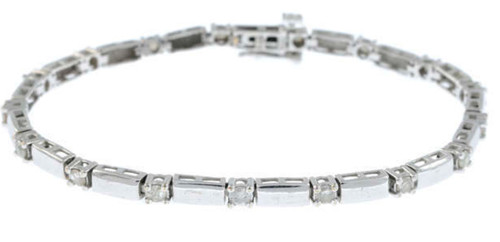 Weißgold diamant armband - diamant,