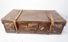 Antiker XXL Echt Leder Reisekoffer Koffer braun Oldtimer ca. 75 x 43 x 21 cm