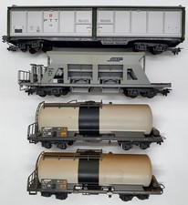 Modelleisenbahn H0e-H0m BEMO 4 Güterwagen