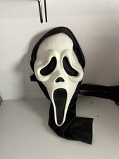 ORIGINAL VINTAGE FUN WORLD SCREAM GHOST FACE MASKE GUMMI LATEX