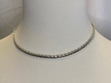 Suzanne Kalan - Linear Half Diamond Tennis Necklace - Weißgold 18 K