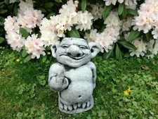 Gartenfigur Steinfigur Wichtel Troll Gnom Fantasiefigur Deko Haus Frostsicher