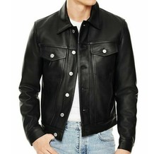 Men's Black Real Leather
