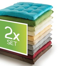 Stuhlkissen Sitzkissen Stuhl Set Stuhlauflage Sitzauflage 40x40cm mit Bändern