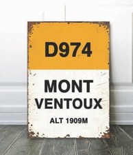 Vintage Style Tour de France Mont Ventoux Radsport Schild