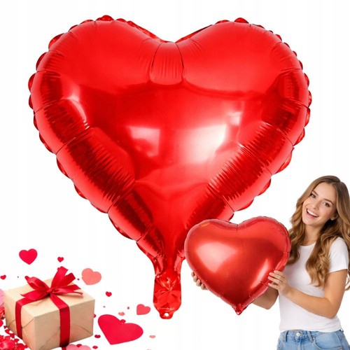 Herz folienballons rot - folienballons, 45cm