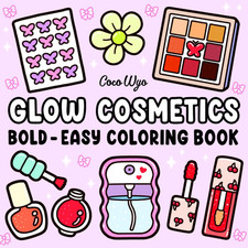 Glow cosmetics coloring - coloring, book
