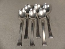 WMF 2500 Bauhaus 6 Vorspeise Löffel 18,5 cm  90er Silberauflage (a)