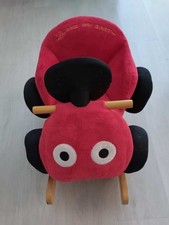 Auto-Plüsch-Holzschaukelsitz, rot, Kinder