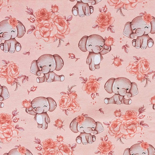 Jersey kinderstoff elefant - kinderstoff,
