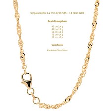 Edle Goldkette Singapurkette
