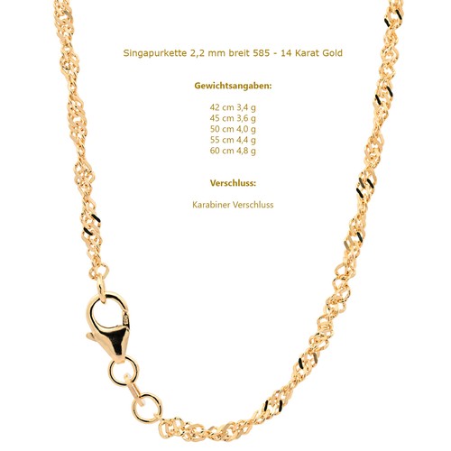 Edle goldkette singapurkette - goldkette,