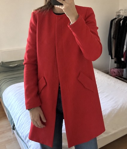 Zara basic rot struktur mantel - rot,