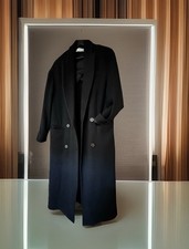 Damen Woll Mantel Schwarz