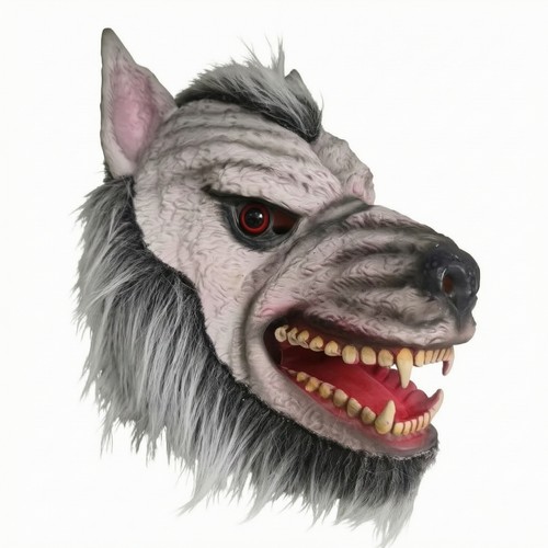 Wolfsmaske mit kunstfell - mit,