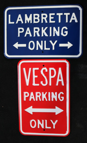 Lambretta oder vespa parking - vespa,