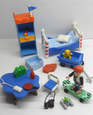 Kind mit Kinderzimmer + Junge Zubehör Möbel Figur Wohnen City Life + Playmobil